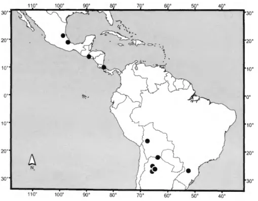 FIGURE 29.—Distribution map for Nostima elegantula Hendel.