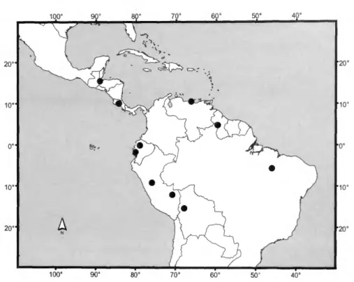 FIGURE 37.—Distribution map for Nostima footei, new species.