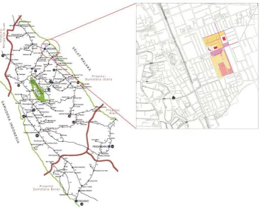 Gambar 4.1 Site dan Pusat Kota Medan 