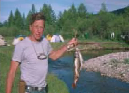 Figure 7: Tom Kelley and his greyling catch.