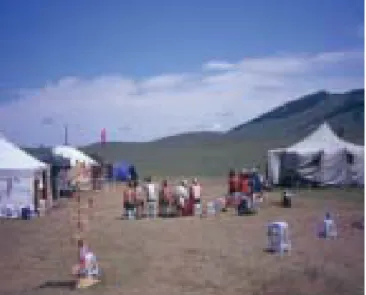 Figure 16: Allard/Erdenebaatar dig camp at Gol Mod 2 area in Khanuy Valley.