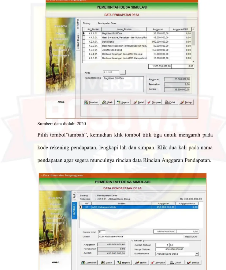 Gambar 4.9  Data Pendapatan Desa 