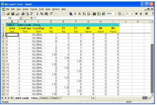 Figure 1-1 Excel Spreadsheet 