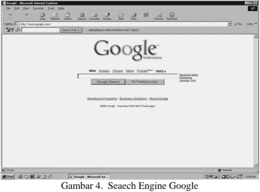Gambar 4.  Seaech Engine Google 