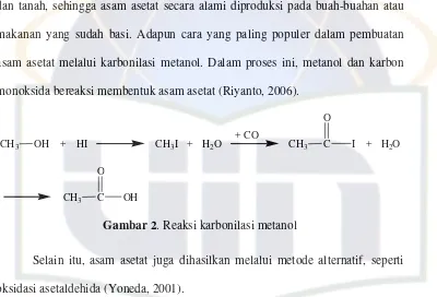 Gambar 3. Reaksi oksidasi asetaldehida 
