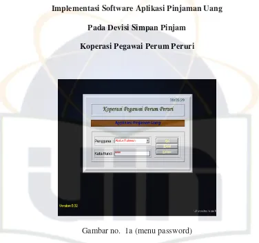 Gambar no.  1a (menu password) 