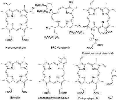 Fig 1. Structures of developed photosensitizer [7] 