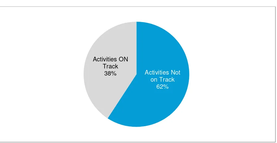 Figure 4 Percentage of the number of activities on track at the sub-national level 