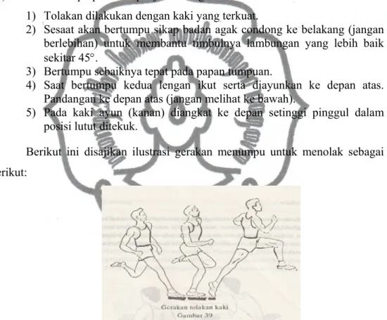 Gambar 2. Ilustrasi Tumpuan Lompat Jauh              (Aip Syarifuddin, 1992:91) 