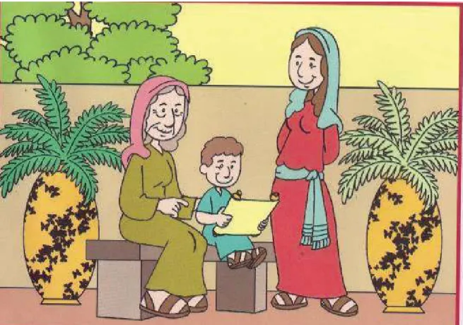 Gambar 4.3 Timotius bersama neneknya Lois, dan ibunya Eunike