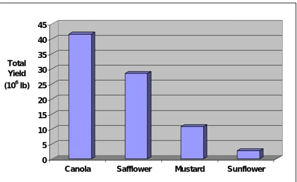 Figure 2.  Average seed production in Montana from 1999–2004. 