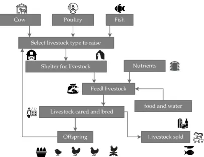 Figure 4. Conventional processes in animal husbandry. 