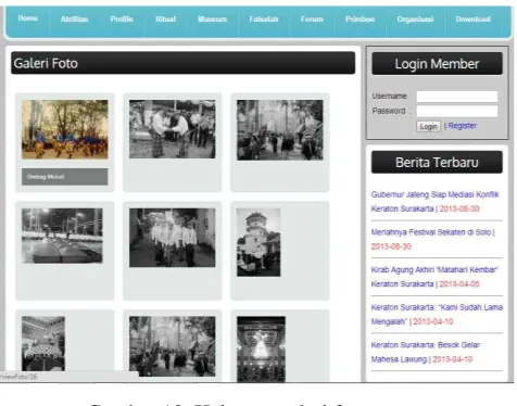 Gambar 10. Halaman galeri foto 