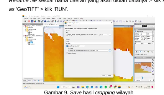 Gambar 9. Save hasil cropping wilayah  