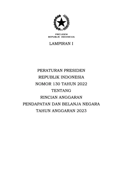 2 Lampiran I Ii Salinan Perpres Nomor 130 Tahun 2022