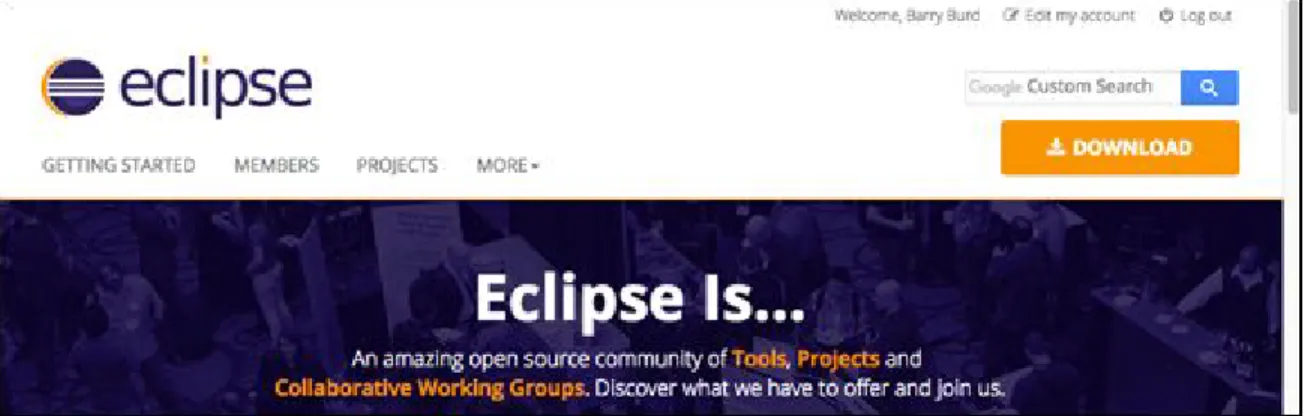FIGURE 2-8: The home page for eclipse.org.
