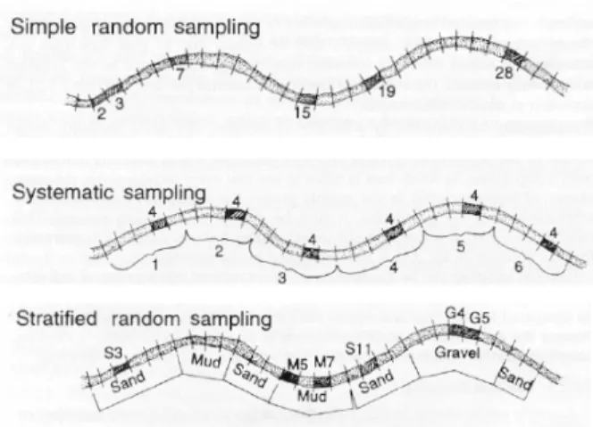 Gambar 7.1. Tiga tipe sampling utama 