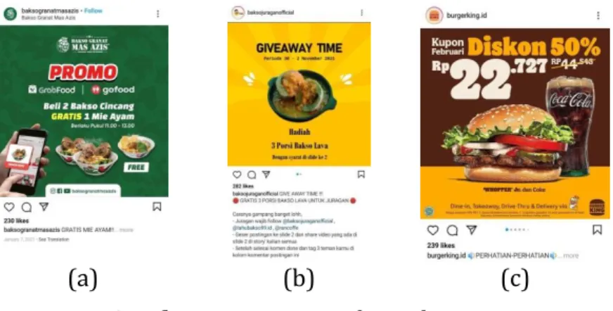 Gambar 4.4 Promo Kuliner di Instagram 