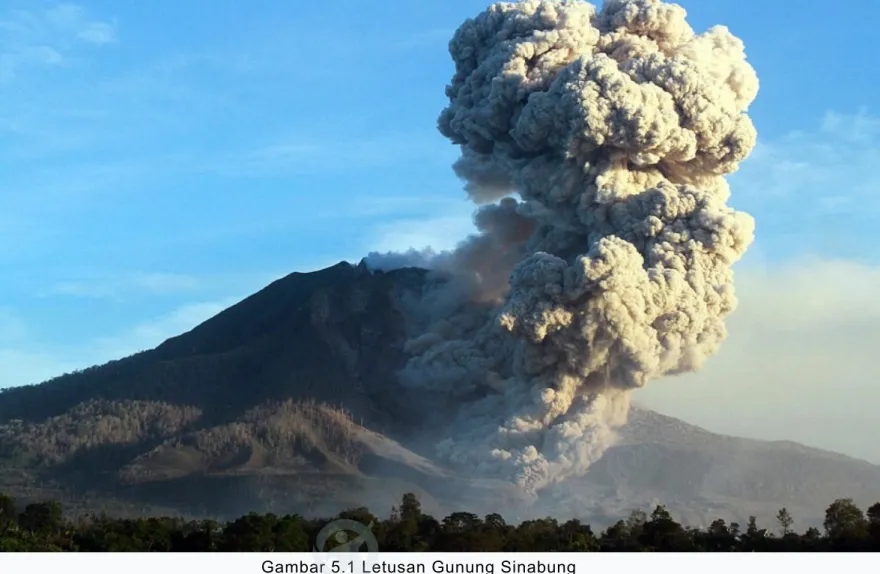 Gambar 5.1 Letusan Gunung Sinabung
