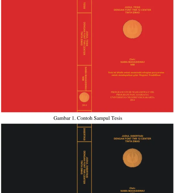 Gambar 1. Contoh Sampul Tesis  