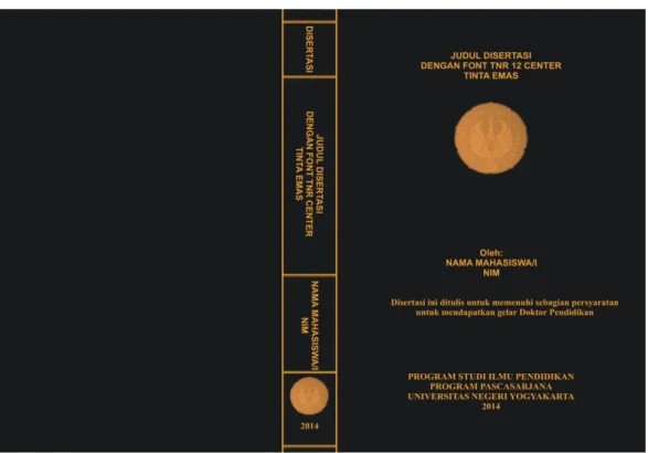 Gambar 2. Contoh Sampul Disertasi