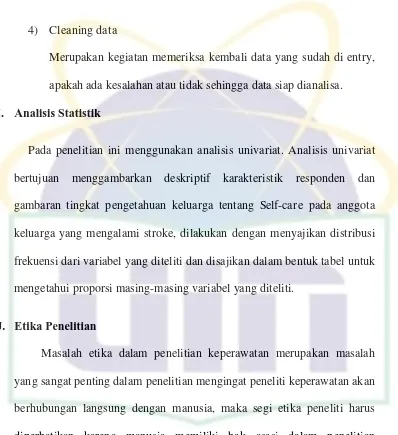 gambaran tingkat pengetahuan keluarga tentang Self-care pada anggota 