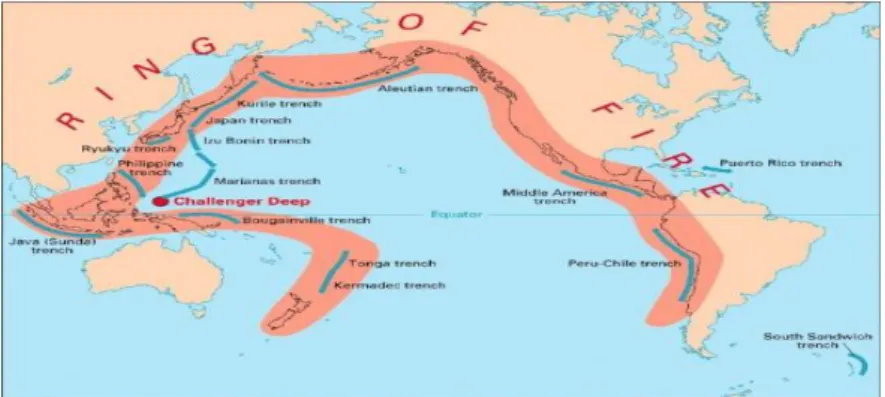 Gambar 1.5. Peta Pacific Ring of Fire 