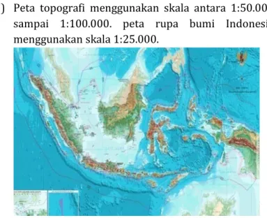Gambar 2.3 Peta topografi Indonesia 