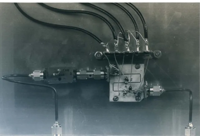 Figure  6.2  The  first  sampled-line  network  ana lyzer  consisted  of five  detectors  placed  along  an  S-shaped  microstrip  line