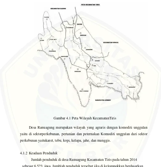 Gambar 4.1 Peta Wilayah KecamatanTiris