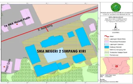 Gambar 4.1 Peta Sekolah SMA Negeri 2 Simpang Kiri 