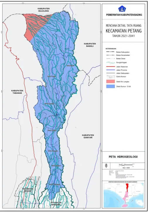 Gambar 10. Peta Hidrogeologi Kecamatan Petang B. Sungai
