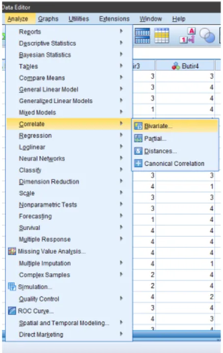 Gambar 2.8 Data Analyze Corralate