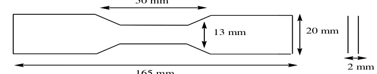 Gambar 3.1 Spesimen uji berdasarkan ASTM D638 