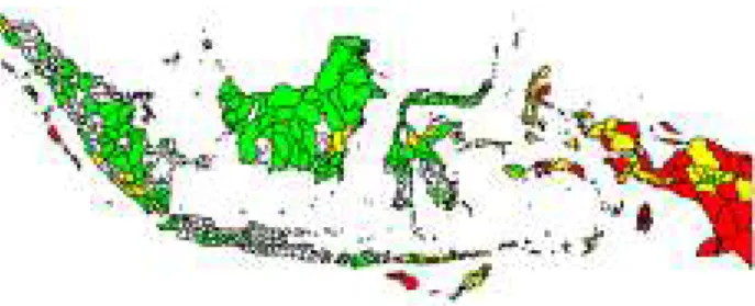 Gambar 1. Peta Endemisitas Malaria di Indonesia Tahun 2016 