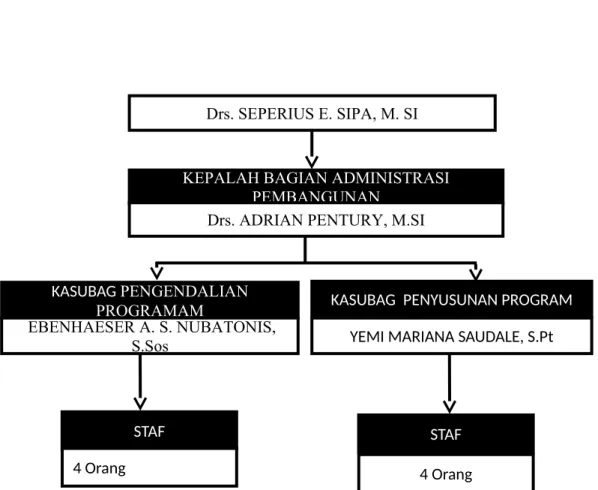 Gambar 2.2 Struktur Organisasi Bagian Admiinistrasi Pembangunan Sekretariat Daerah Kabupaten Timor Tengah Selatan