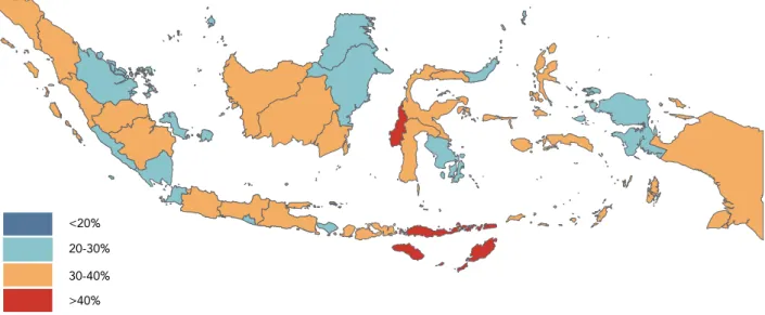 Gambar 1.1. Distribusi Geografis Prevalensi Stunting menurut Provinsi