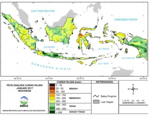 Gambar 3. Curah hujan di Indonesia  (Sumber: https://bmkg.go.id) 
