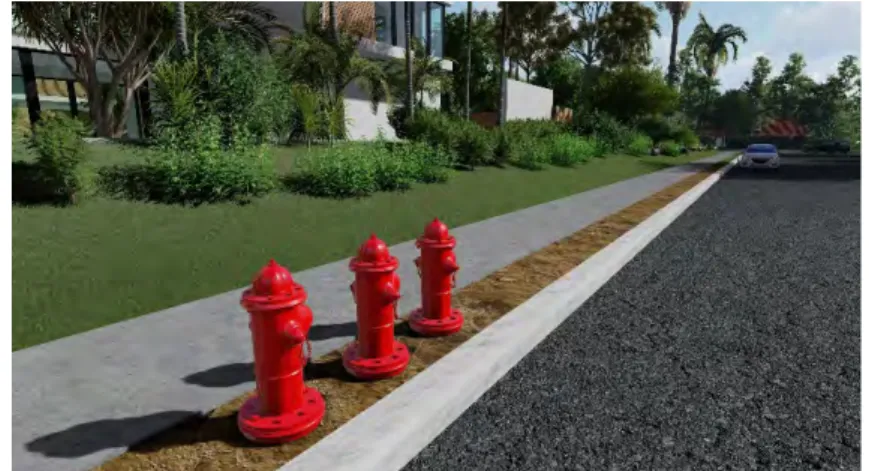Gambar 9. Ilustrasi pipa hydrant di jalan