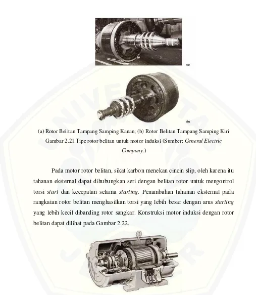 Gambar 2.21 Tipe rotor belitan untuk motor induksi (Sumber: General Electric 