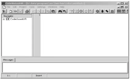 Gambar 4. IDE perangkat lunak CodeVisionAVR 