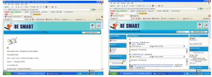 Gambar 3: Protipe awal e-learning 