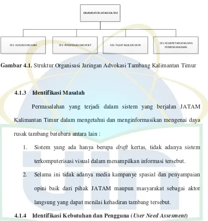 Gambar 4.1. Struktur Organisasi Jaringan Advokasi Tambang Kalimantan Timur 