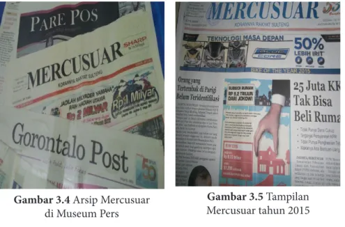 Gambar 3.4 Arsip Mercusuar  di Museum Pers