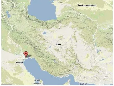 Fig. 1 Position of studied meteorological station in Iran (Red Balloon) [14] 