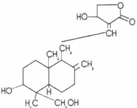 Figure 1. Molecular structure of andrographolide [3]