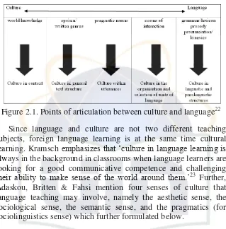 Figure 2.1. Points of articulation between culture and language22 