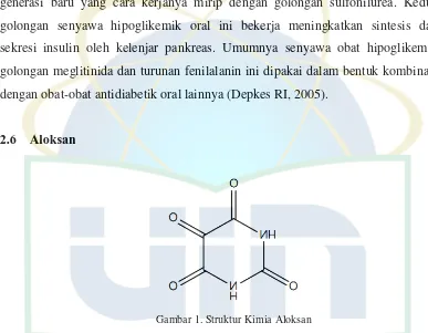 Gambar 1. Struktur Kimia Aloksan 