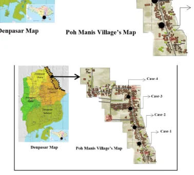 Figure 1. Research Location Map and Cases  (Source: Author, 2020) 