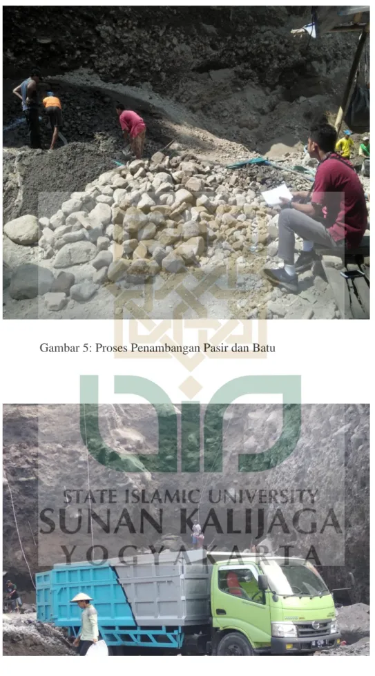 Gambar 5: Proses Penambangan Pasir dan Batu 